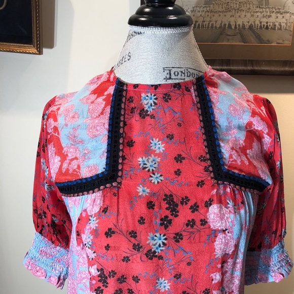 Anthropologie Honora Red Blouse Size XXS - Picture 2 of 12